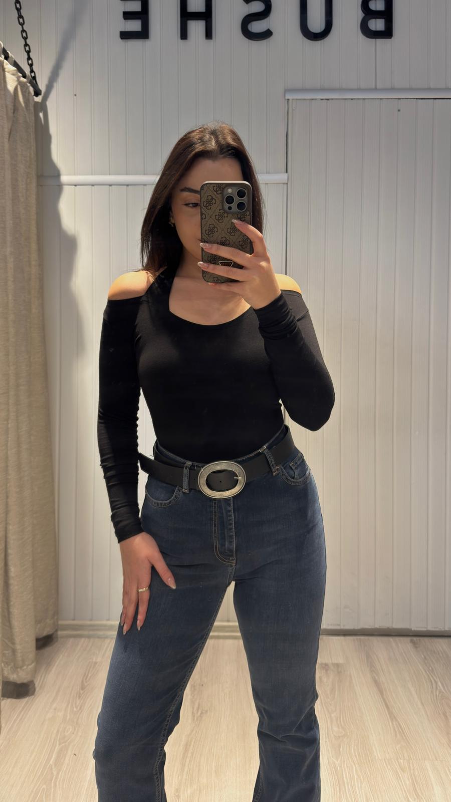LİKRALI KOYU MAVİ TAM KALIP YÜKSEK BEL JEANS