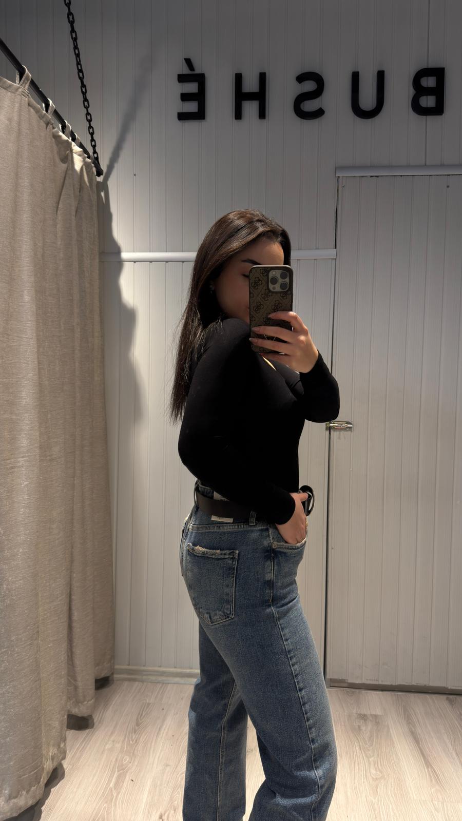 BORU PAÇA LİKRASIZ KOYU RENK JEAN