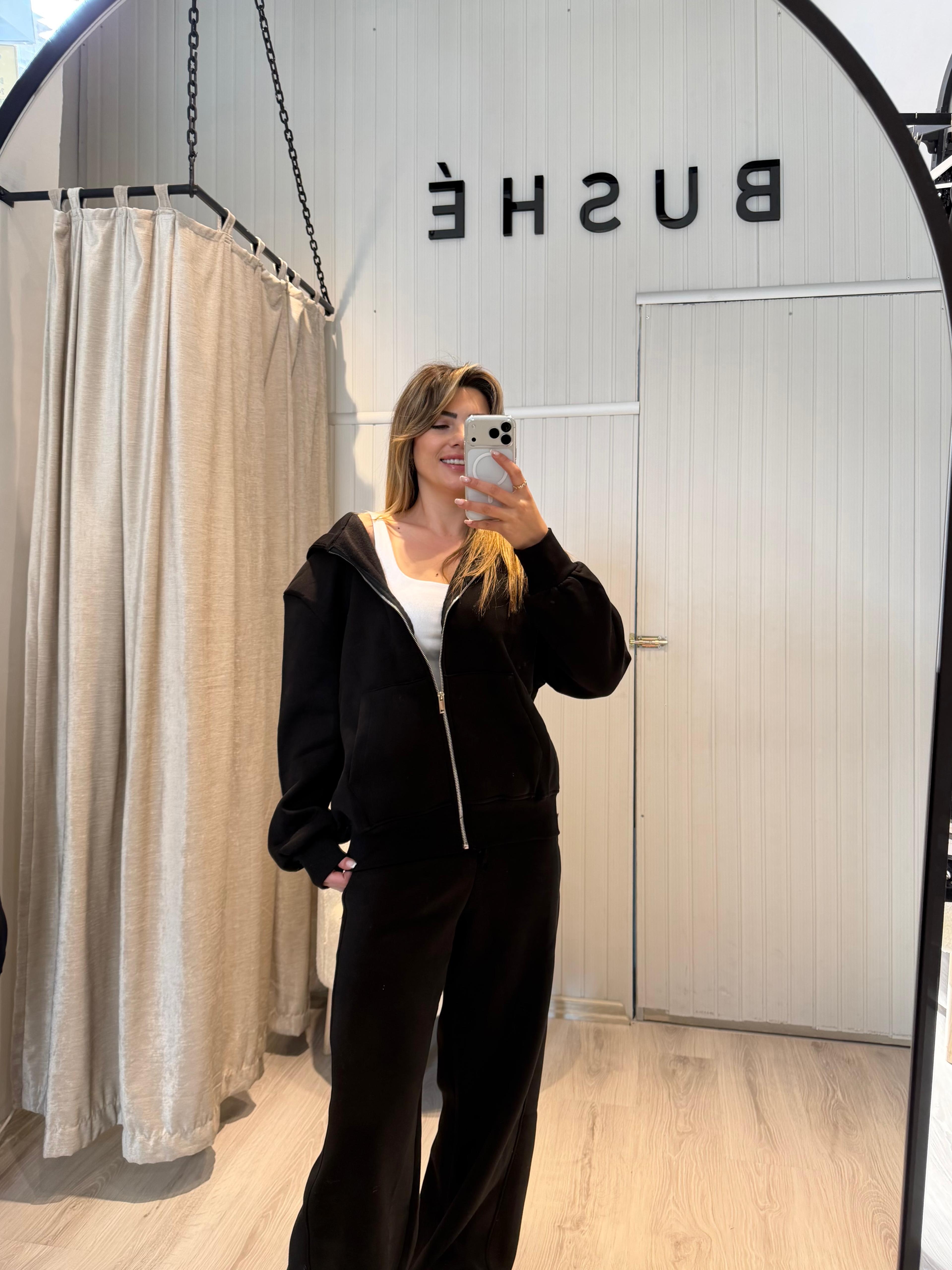 3 İPLİK EŞOFMAN TAKIMI SİYAH