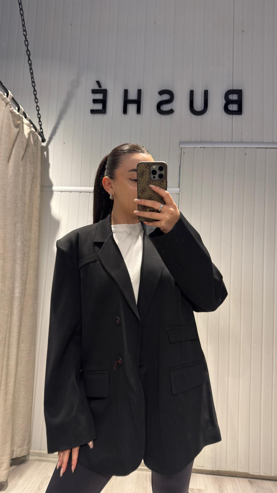 LACİVERT BLAZER CEKET OVERSİZE