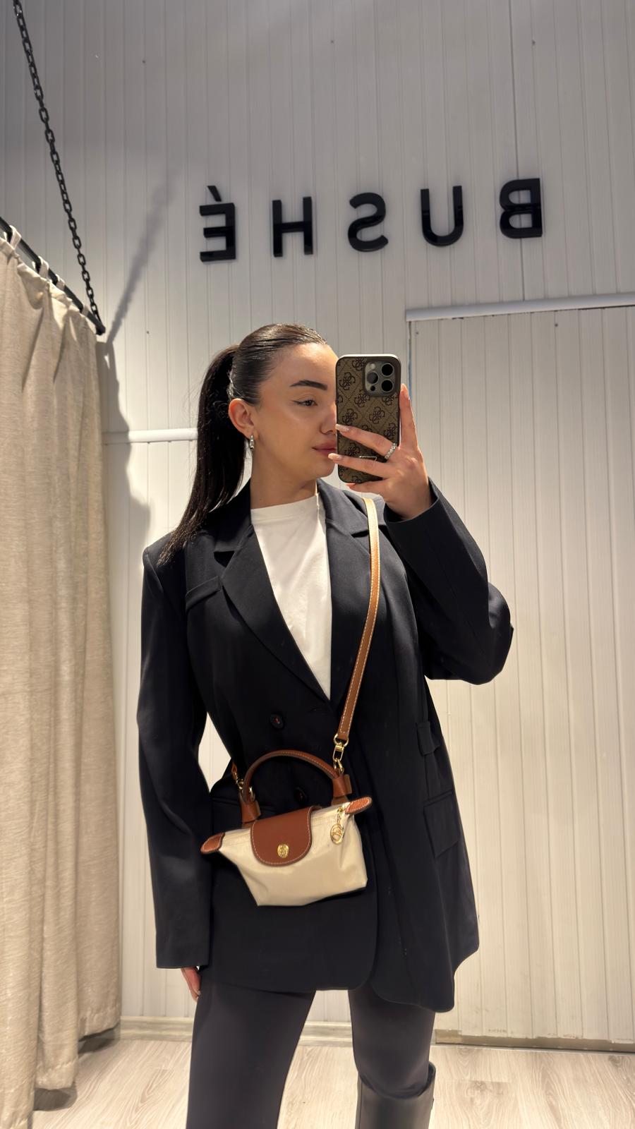 LACİVERT BLAZER CEKET OVERSİZE