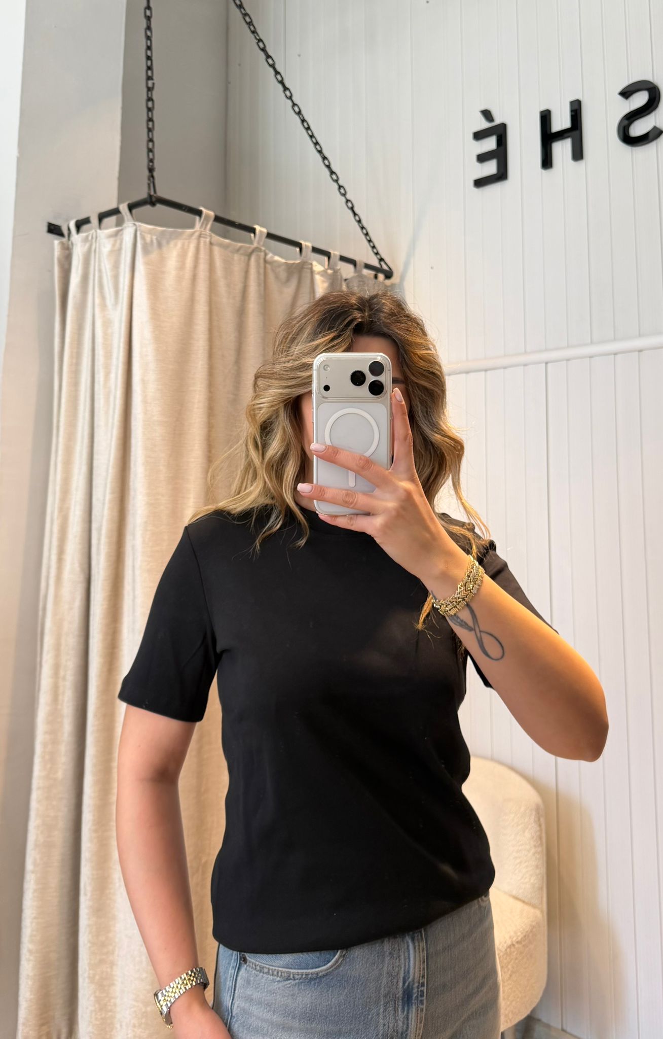 SIFIR YAKA PREMİUM SİYAH TSHİRT