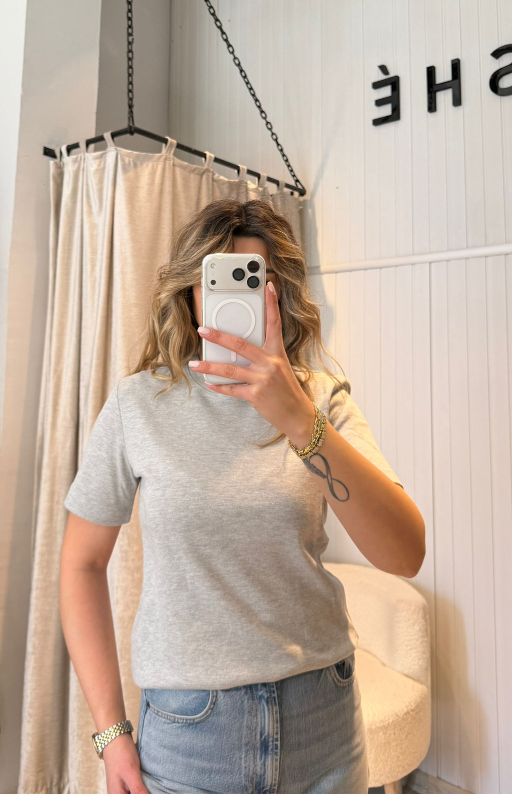 SIFIR YAKA GRİ PREMİUM TSHİRT