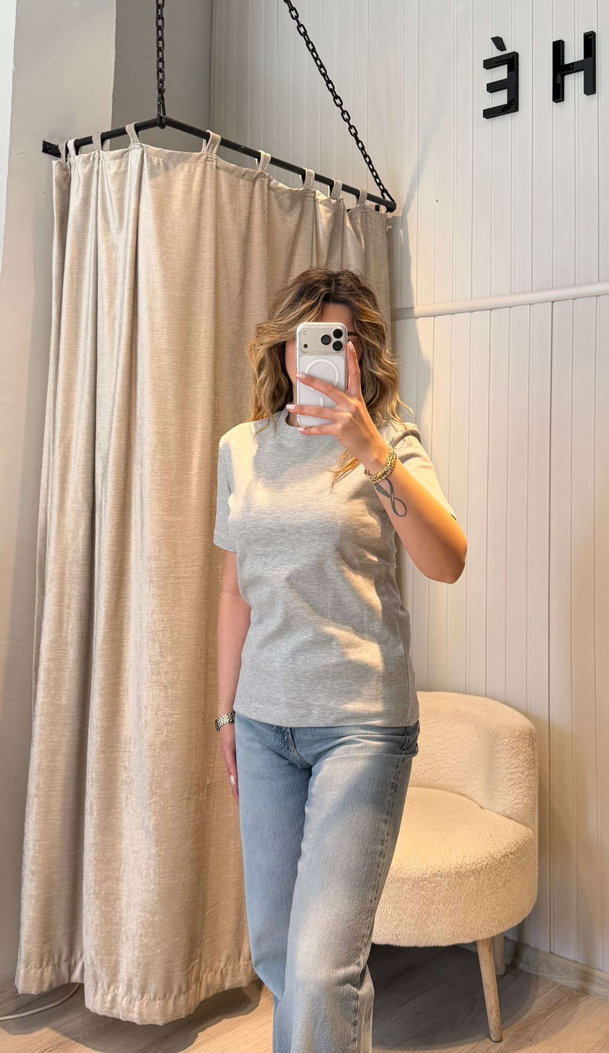 SIFIR YAKA GRİ PREMİUM TSHİRT