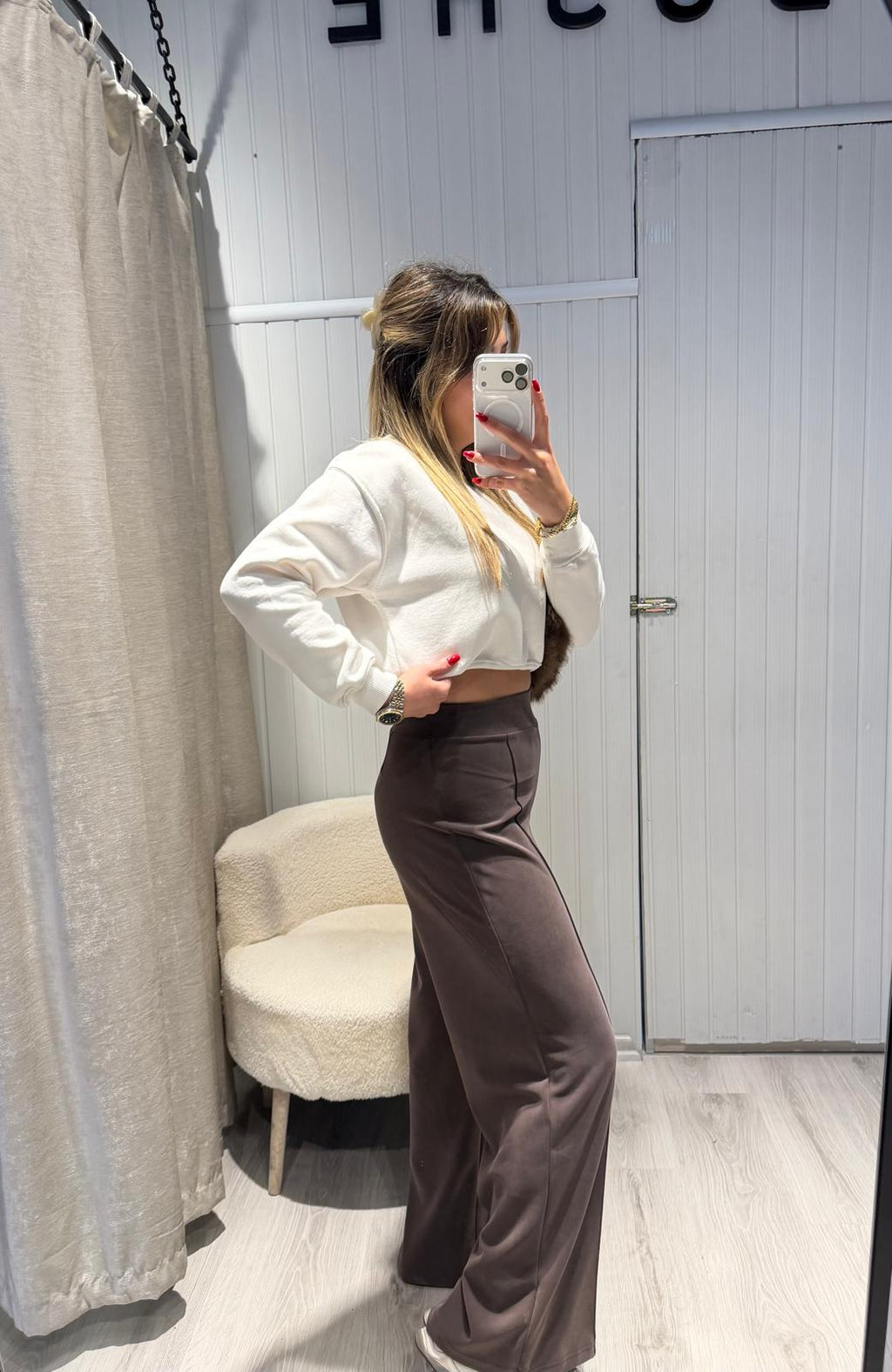 KAHVE OYŞ KUMAŞ PALAZZO EŞOFMAN