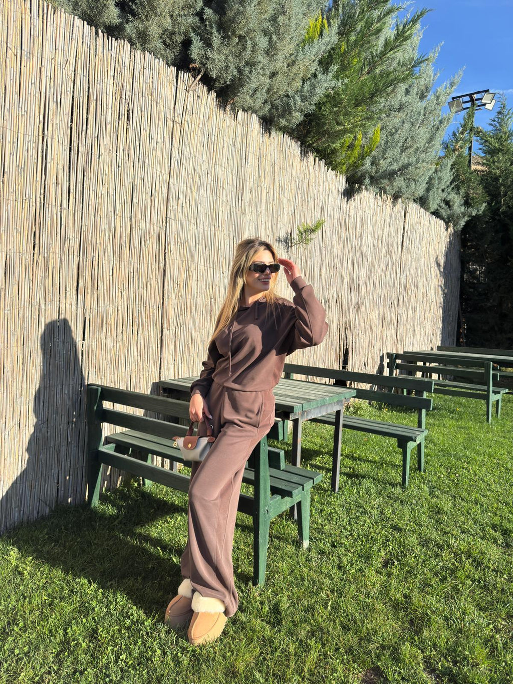 KAHVE PREMİUM OYŞ MODEL EŞOFMAN TAKIMI