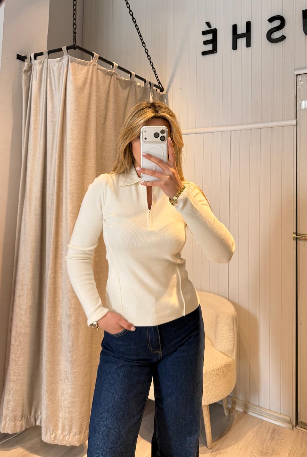 KAŞMİR KARIŞIMLI POLO YAKA TRİKO