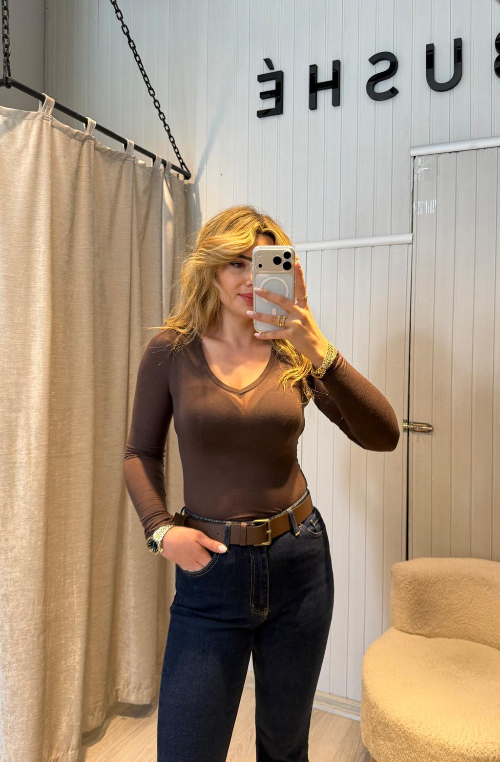 TRANSPARAN V YAKA BLUZ