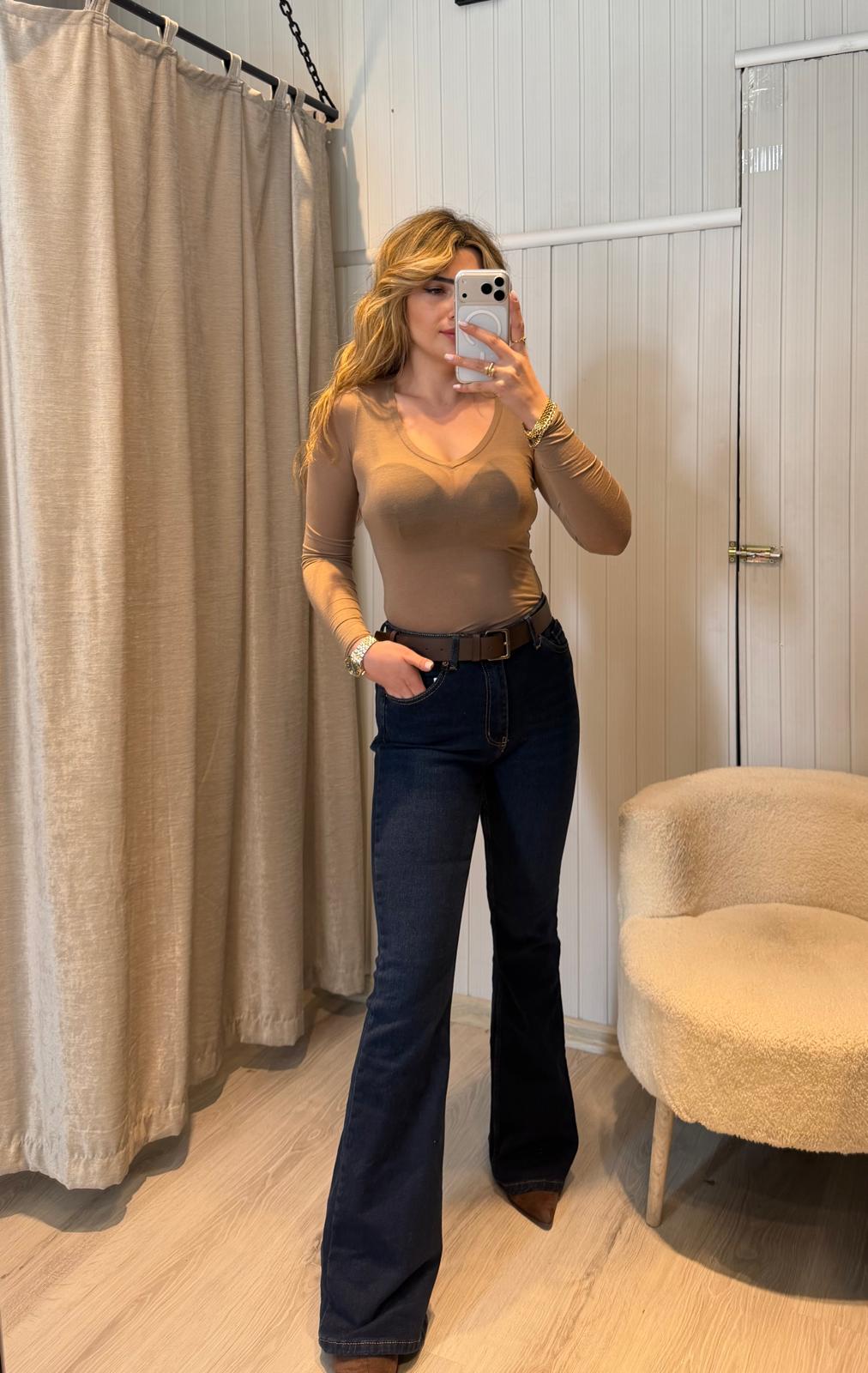 TRANSPARAN V YAKA BLUZ