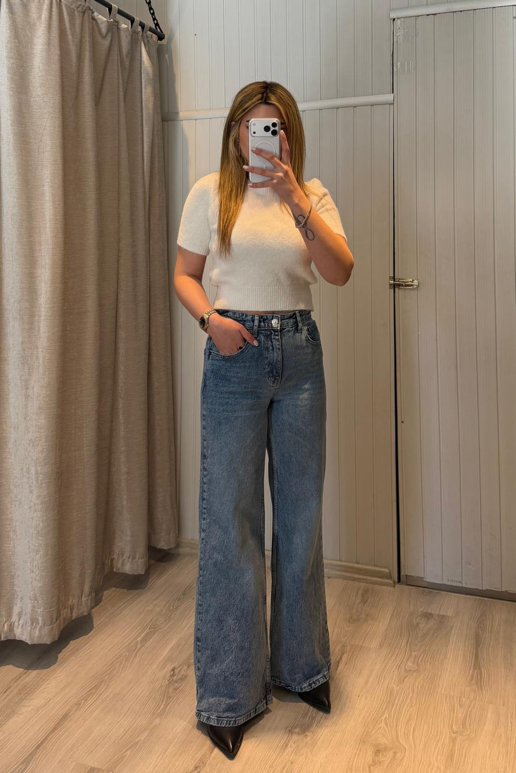 WİDE LEG AÇIK RENK JEANS