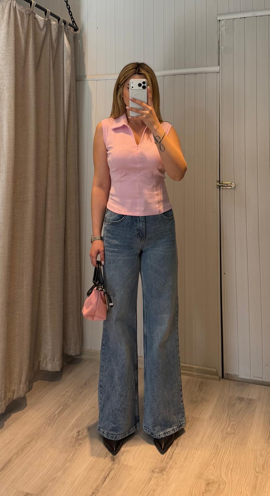 WİDE LEG AÇIK RENK JEANS