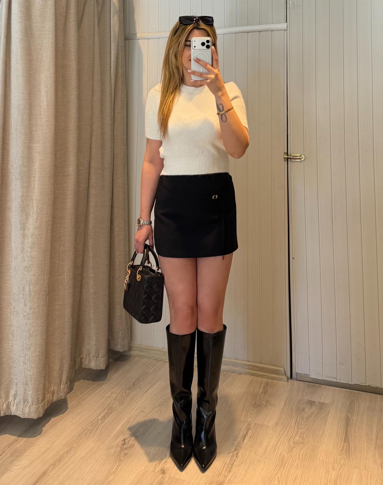 SİYAH PREMİUM ŞORT ETEK