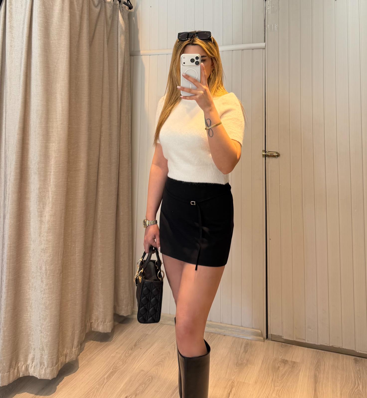 SİYAH PREMİUM ŞORT ETEK