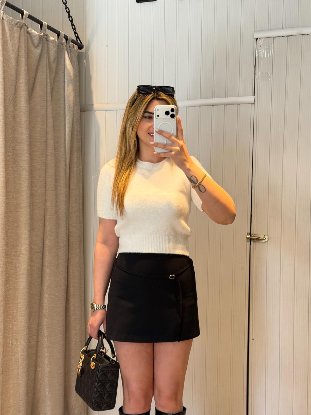 SİYAH PREMİUM ŞORT ETEK