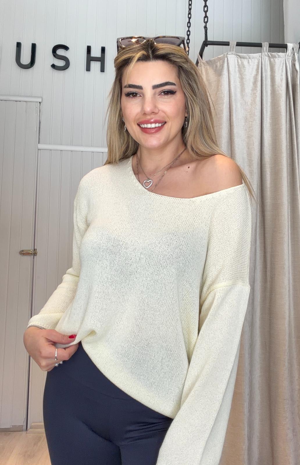 MERSERİZE DELİKLİ KAZAK