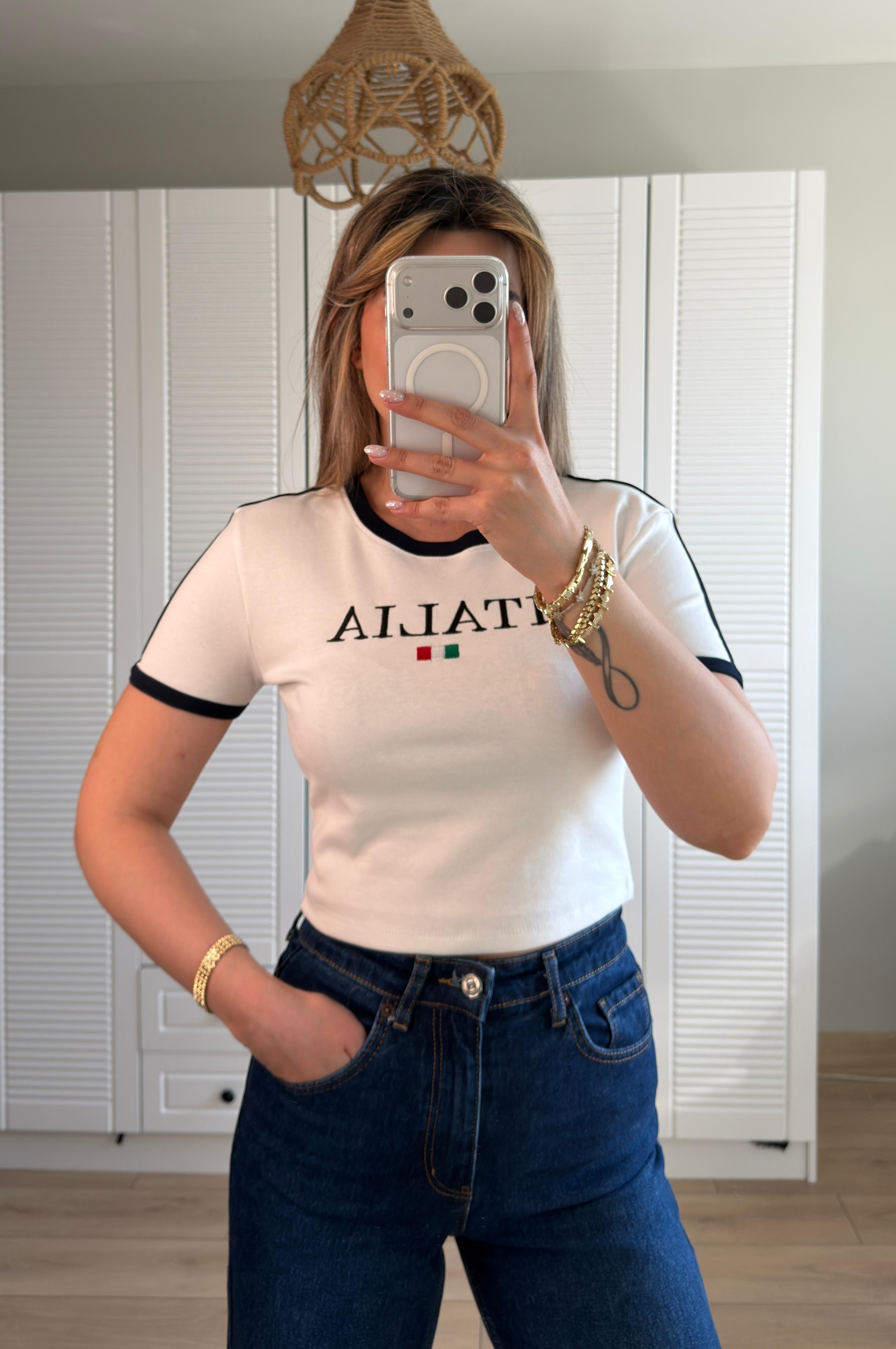 ITALIA TSHİRT BEYAZ