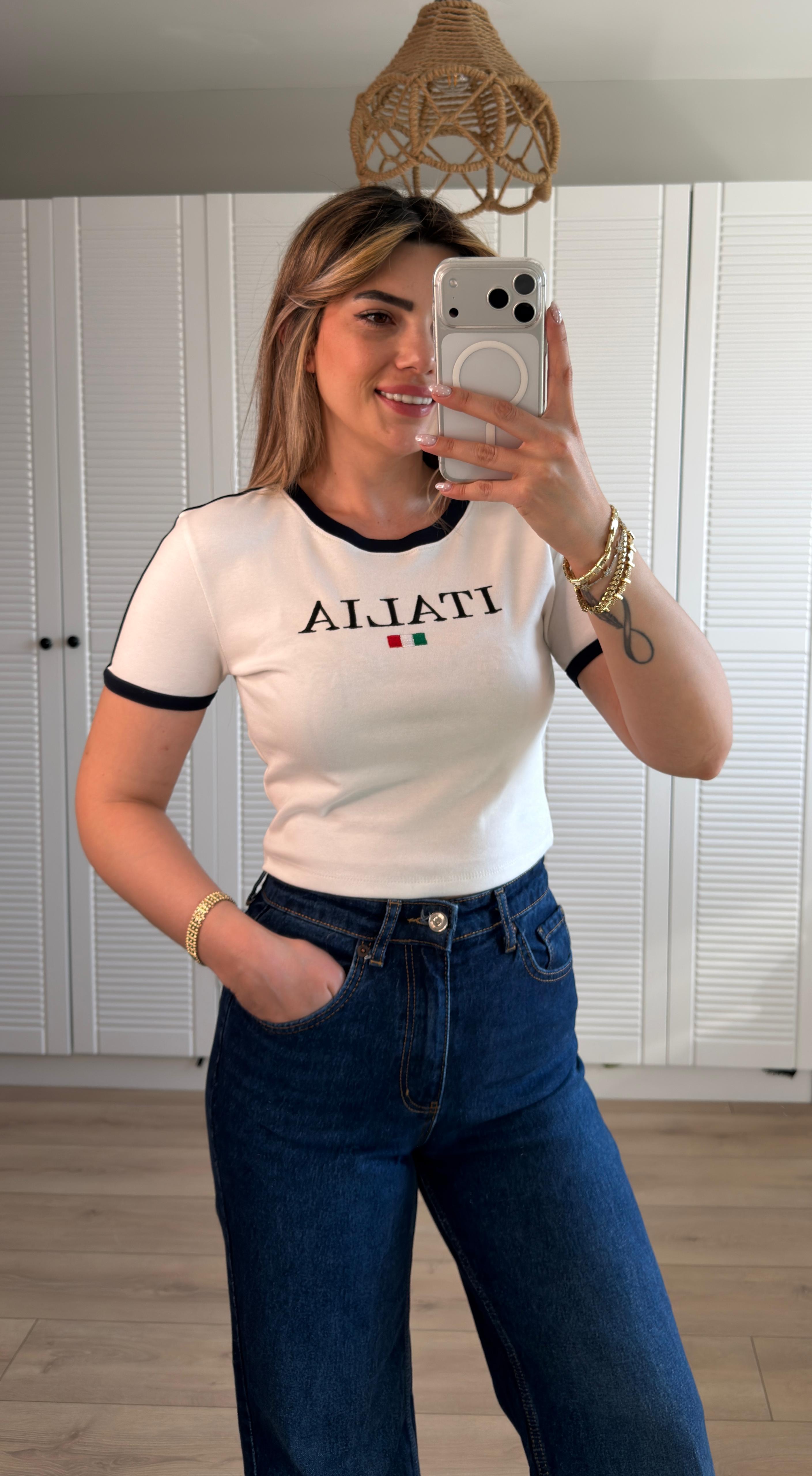 ITALIA TSHİRT BEYAZ