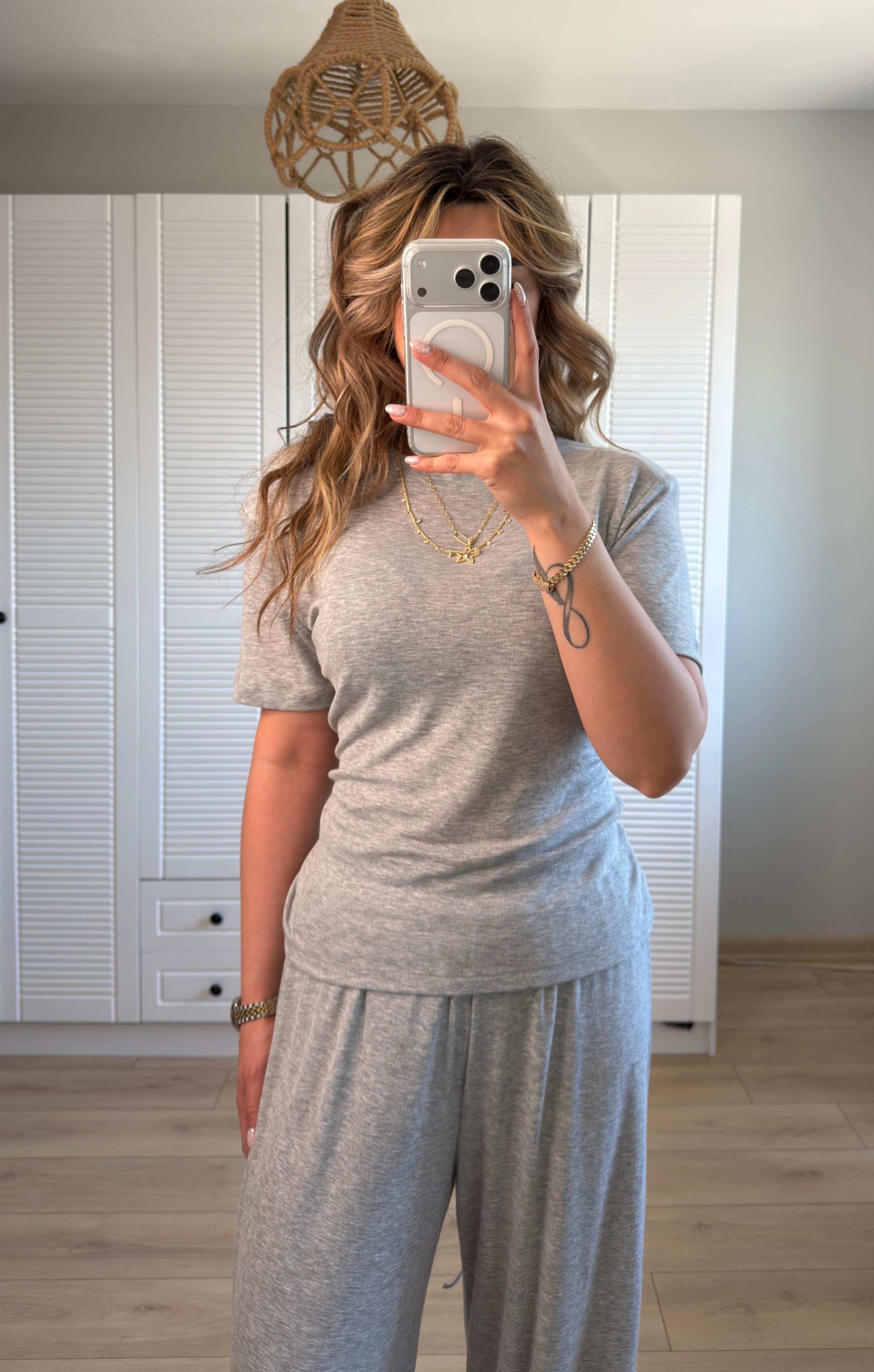 GRİ KISA KOL TAKIM