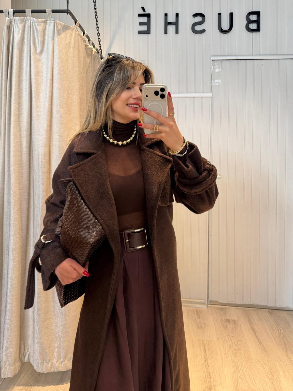 BORDO KEMERLİ UZUN ETEK