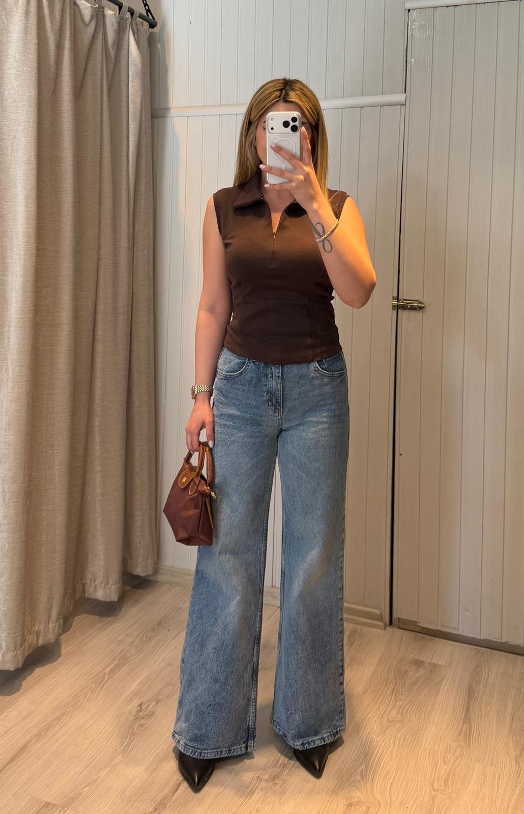 WİDE LEG AÇIK RENK JEANS - 2